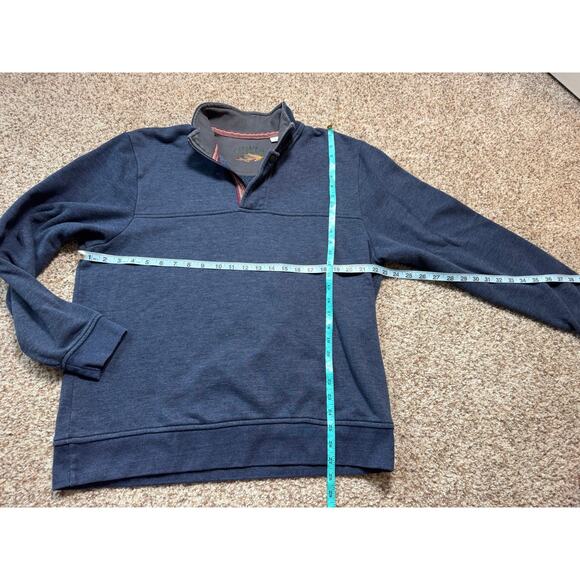 ORVIS Signature 1/4 zip Blue Pullover Sweatshirt size Men's Large - Picture 5 of 10